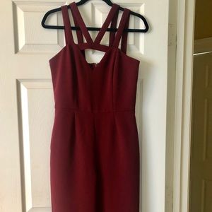 Express Maroon Jumpsuit